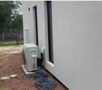 Vista final de revestimiento exterior en vivienda steel framing