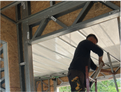 Ejecución de cielo raso interior en steel framing